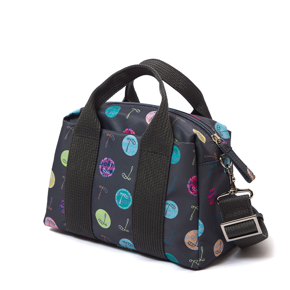 ミニボストン(ハーモニードット)／トゥルーグレー