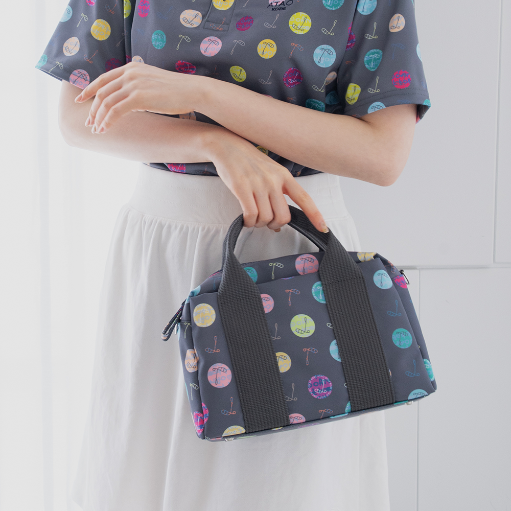 ミニボストン(ハーモニードット)／トゥルーグレー